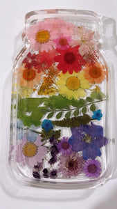 Rainbow Floral Mason Jar Tray